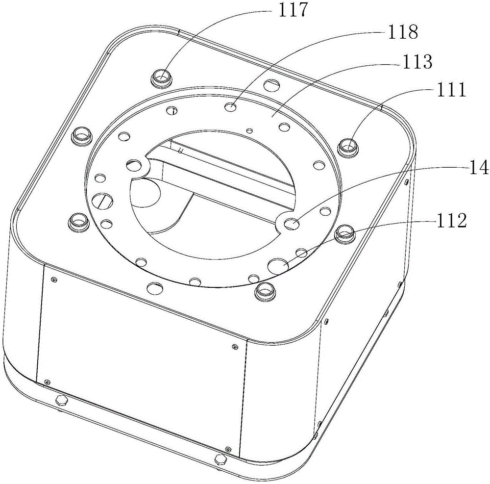 Nested pure water filtering tank installing structure