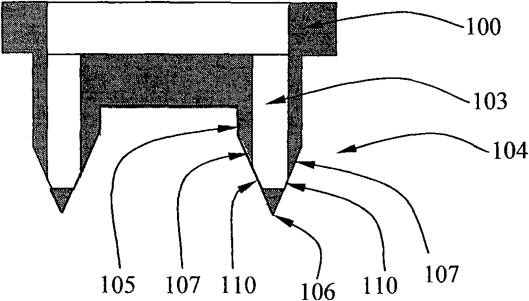 Microneedles array, die casting method for manufacturing microneedle array and die for manufacturing microneedle array