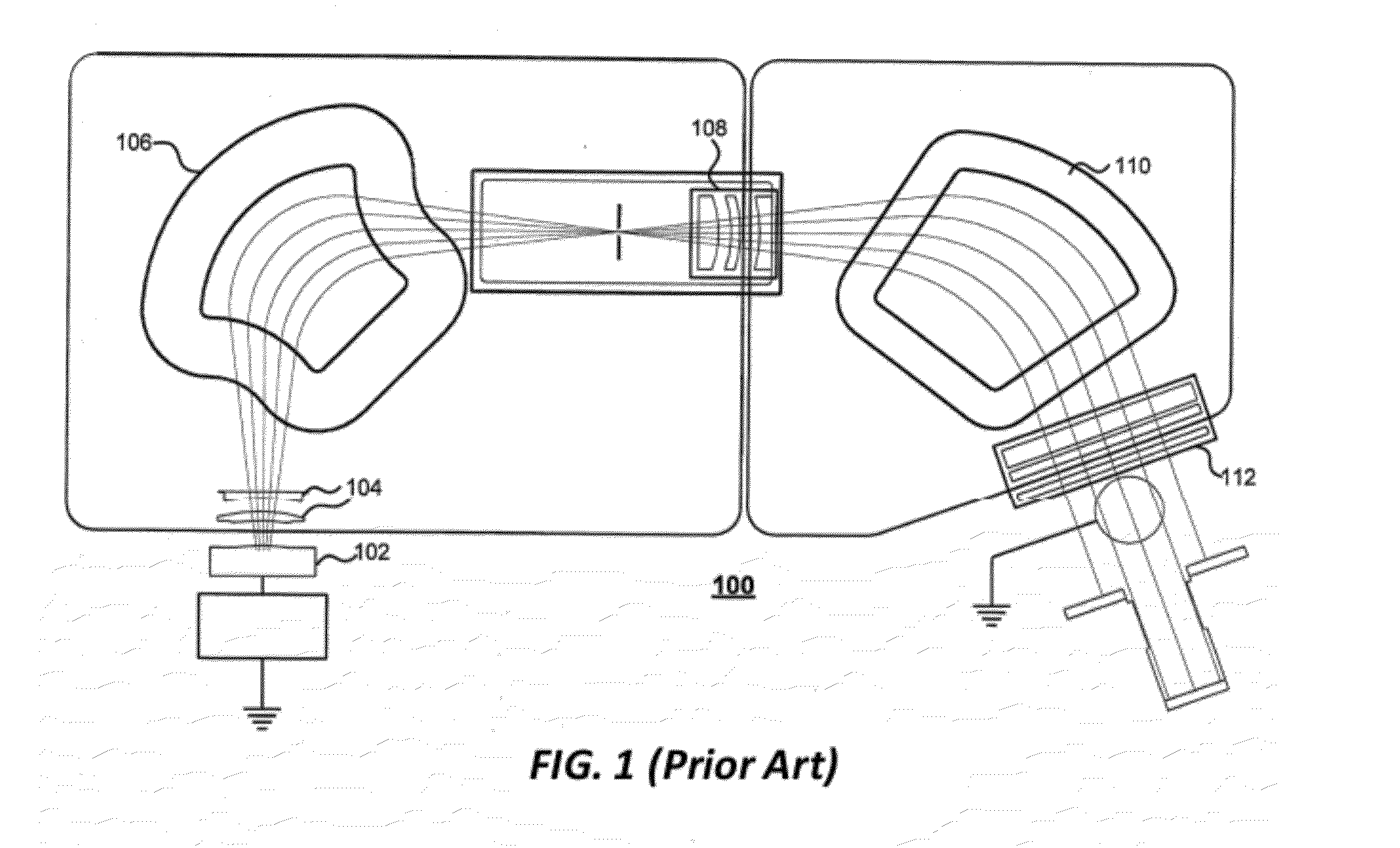 Method and apparatus for controlling an electrostatic lens about a central ray trajectory of an ion beam