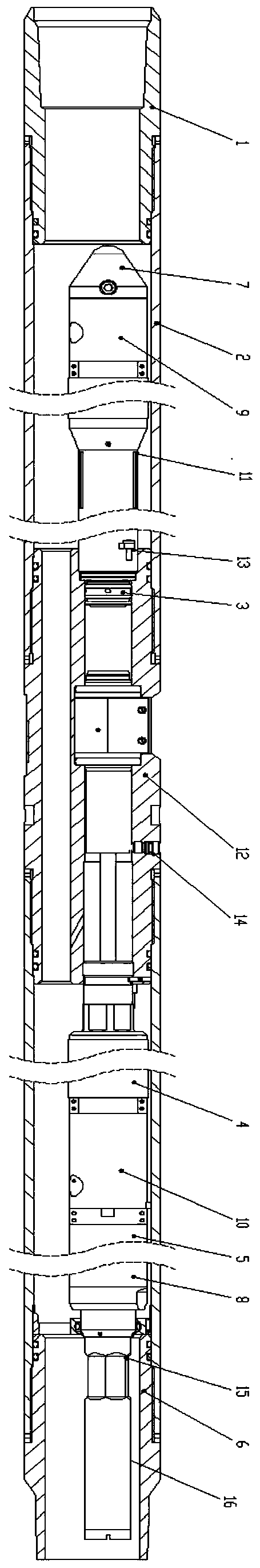 Novel cable-free type data bidirectional transmission device for water injection well