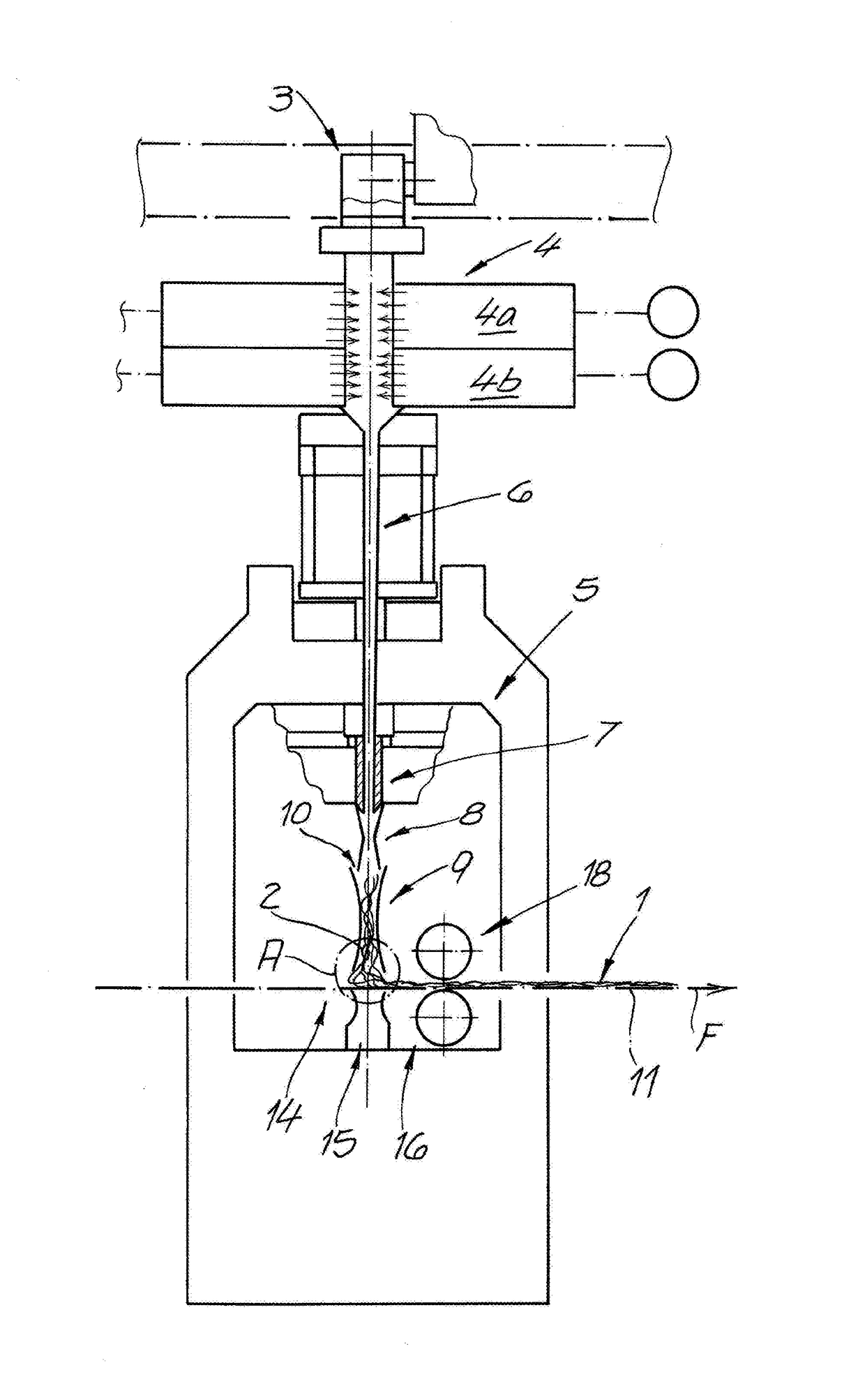 Method and apparatus for making nonwoven from continuous filaments