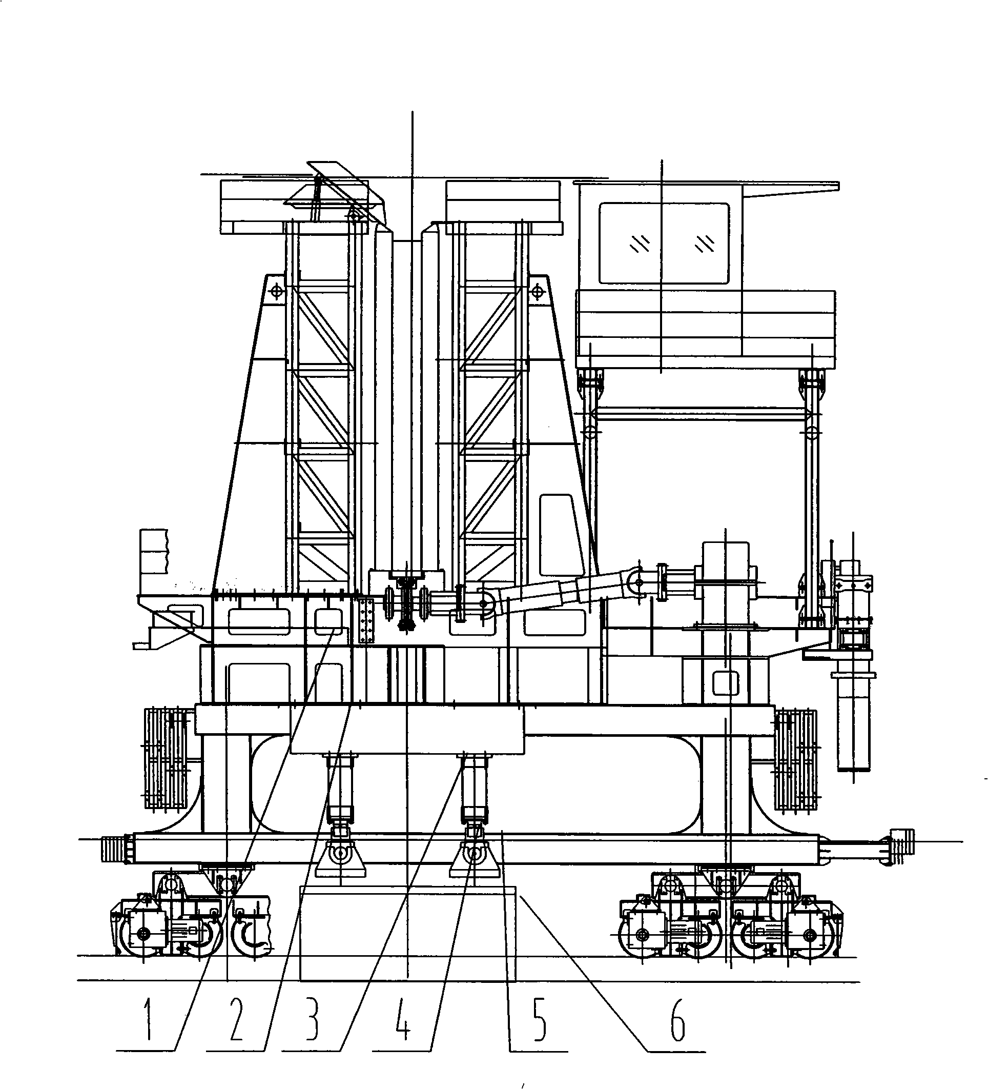 Hydraulic shock-absorbing device for tamping coal charging car