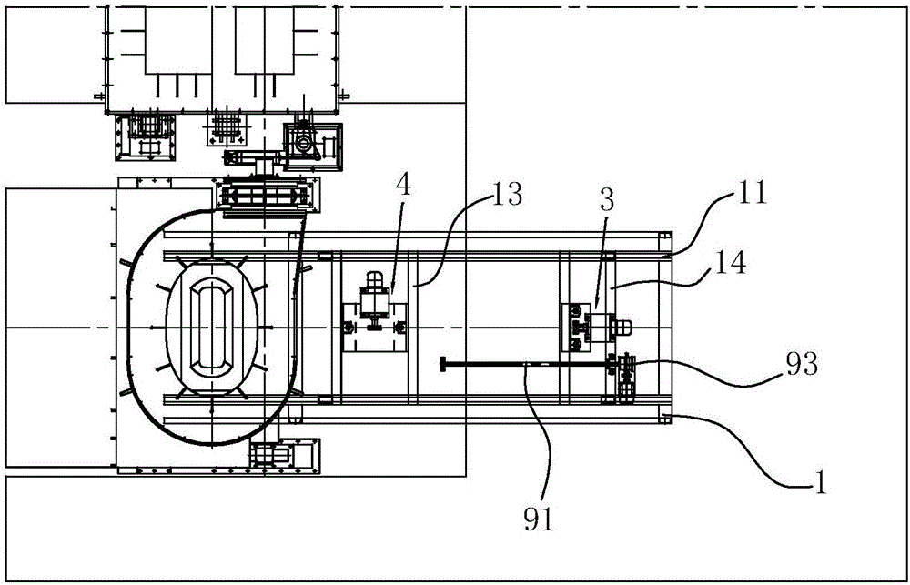 Automatic continuous feeding device for horizontal continuous casting furnace