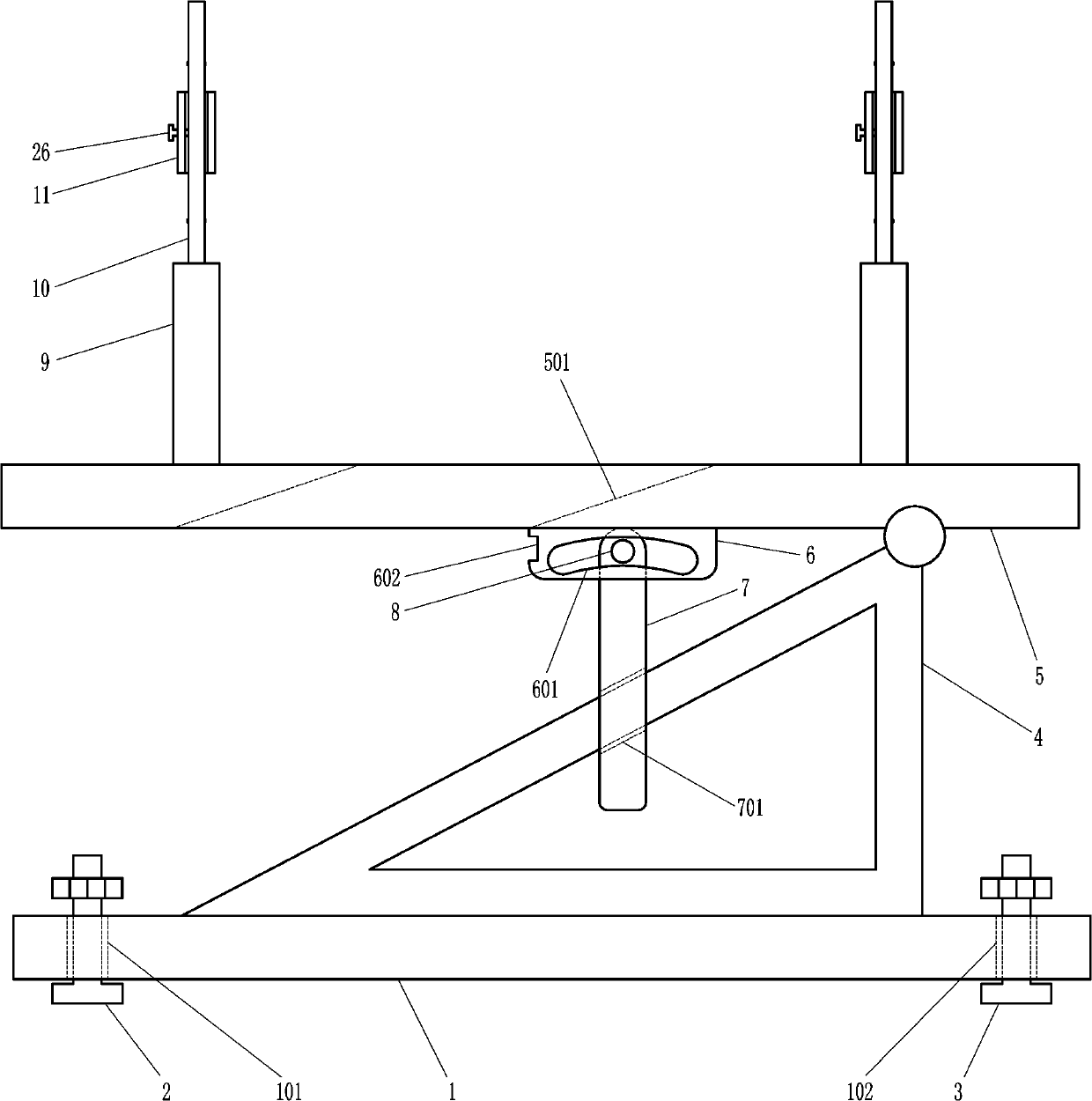 Special fixture for aluminum profile numerical control machining center