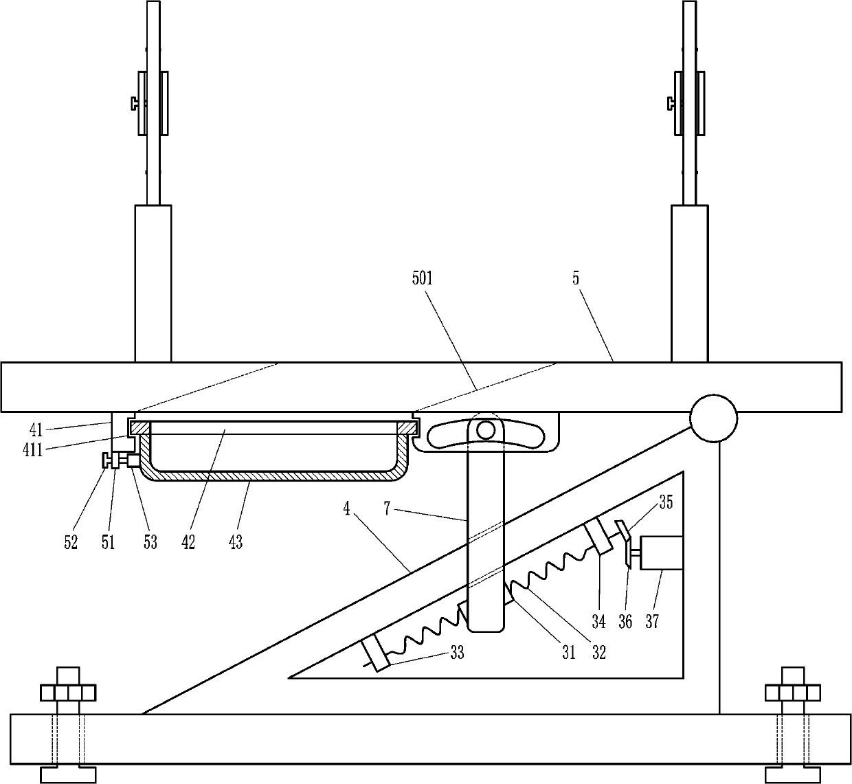 Special fixture for aluminum profile numerical control machining center