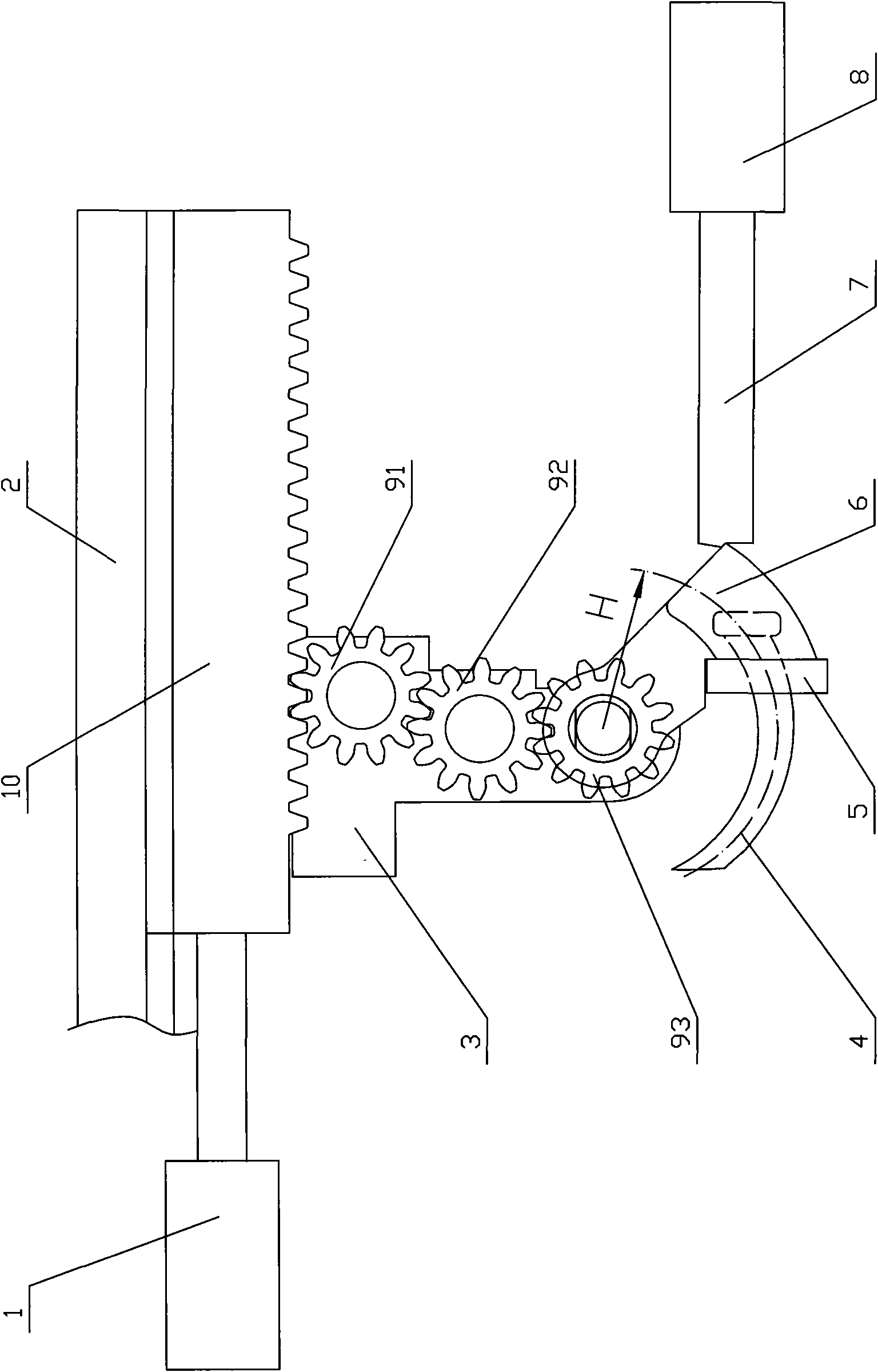 Arc core-pulling device of die-casting mould