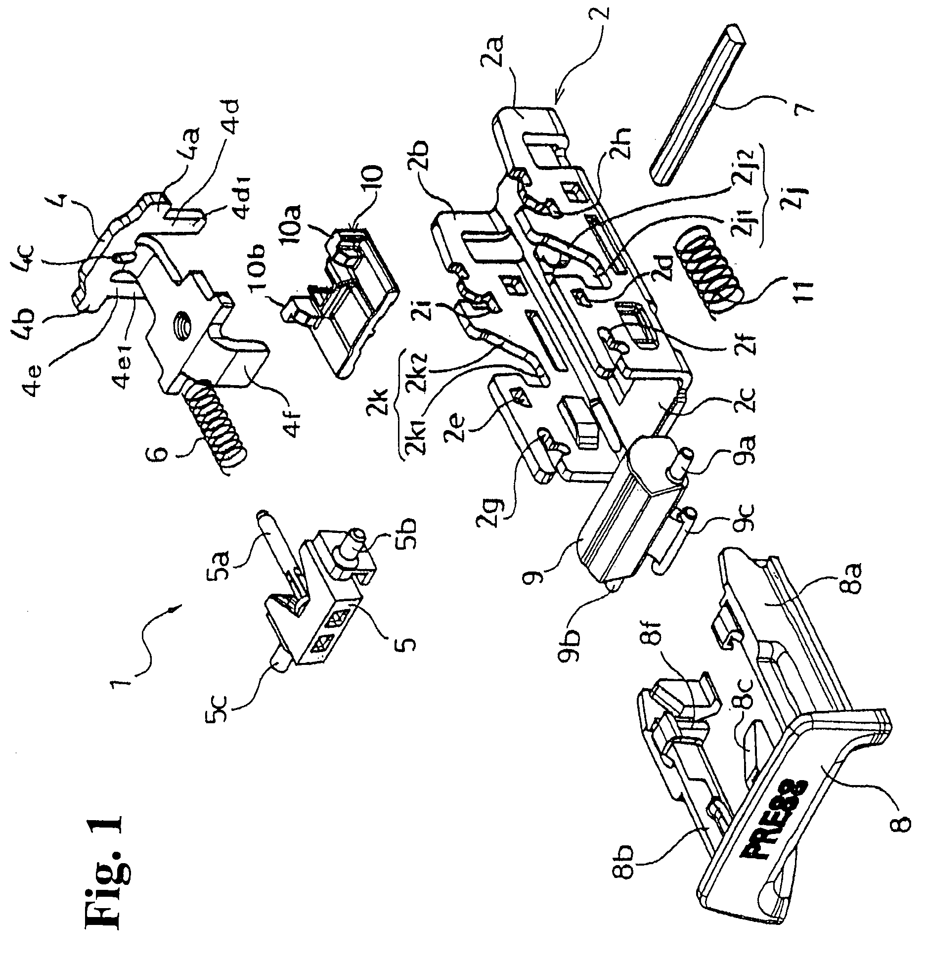 Shock-proof device, buckle having the shock proof device, and seatbelt apparatus having the buckle