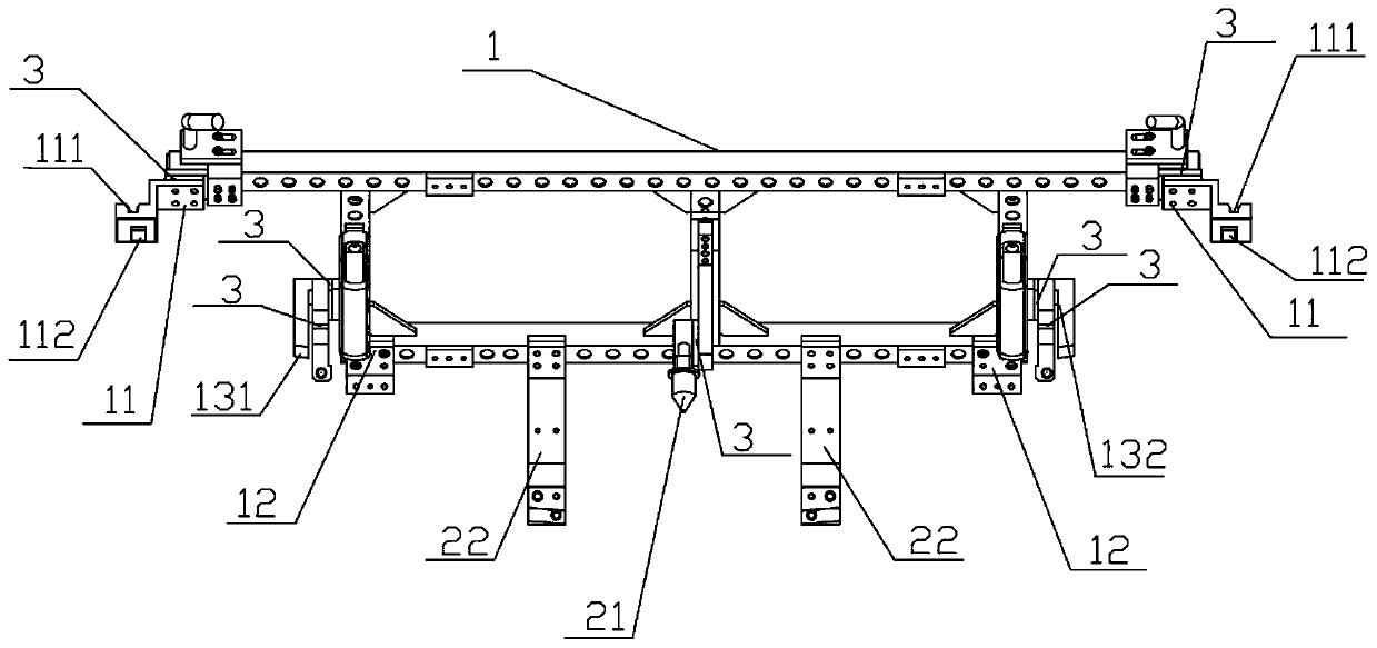 Automobile back door built-in tooling structure