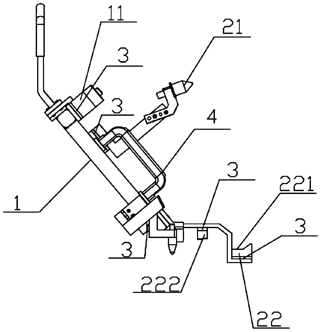 Automobile back door built-in tooling structure