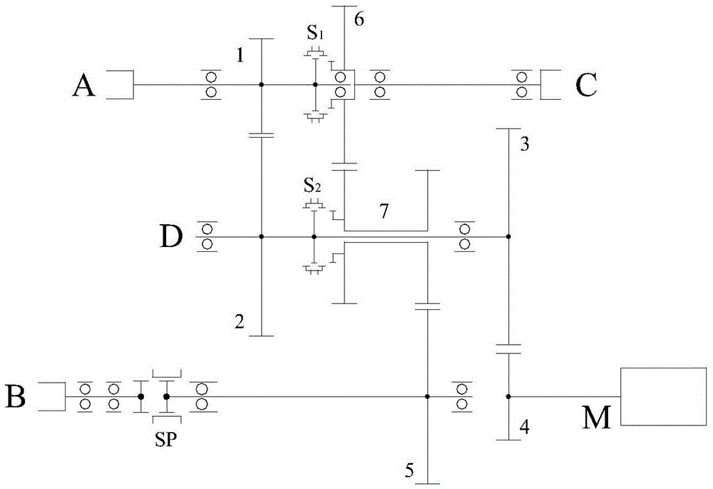 Inter-axle power distribution device for fixed-axle hybrid electric vehicle