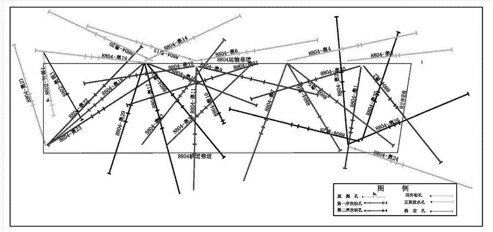 Method for reinforcing working surface bottom plate by Ordovician limestone top grouting