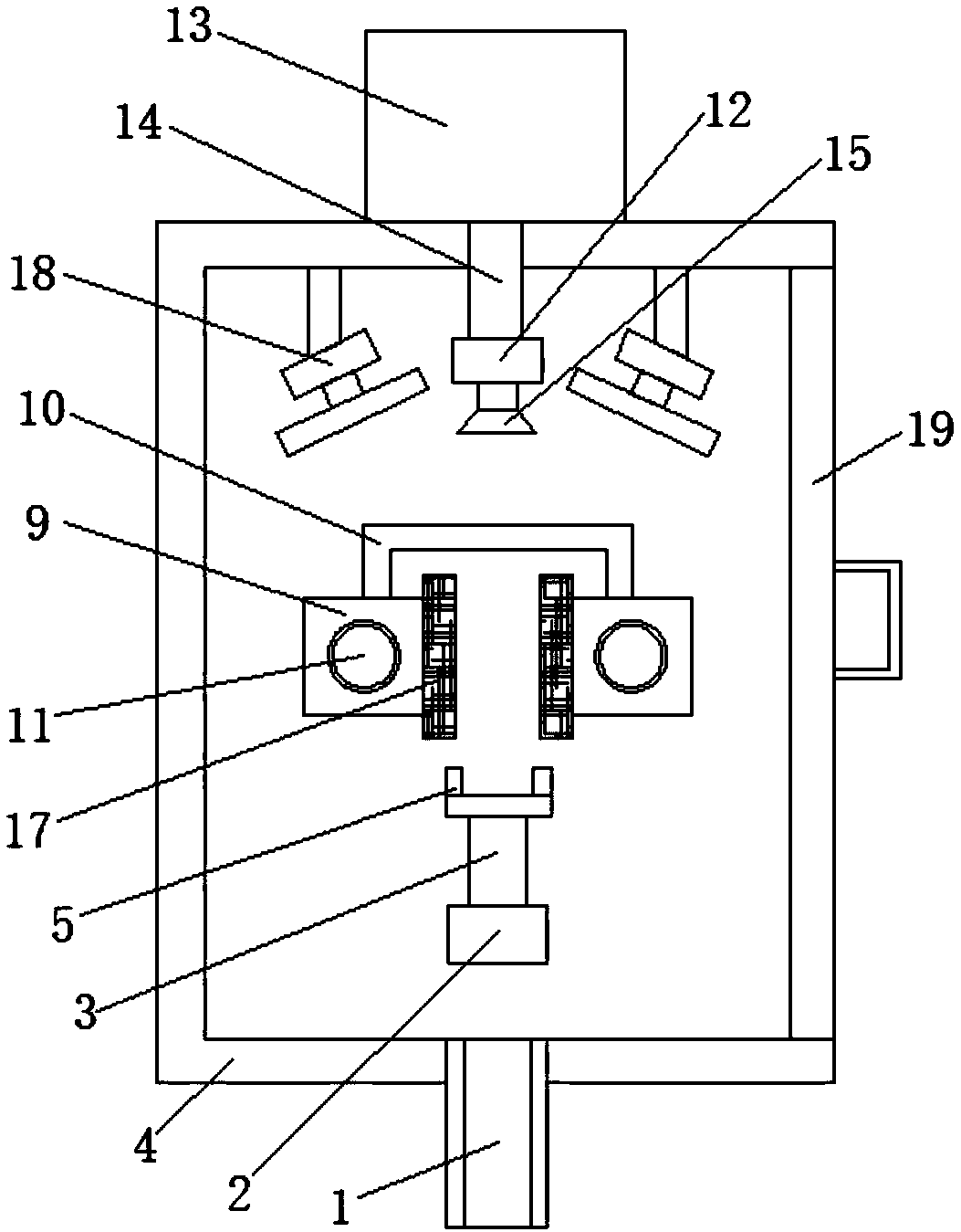 Cleaning device used for machine part machining