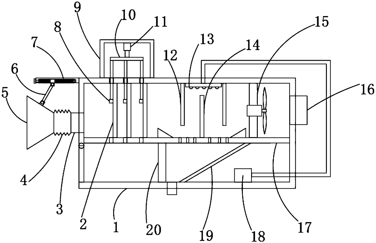 Dust discharge device used for processing of electrolytic aluminum