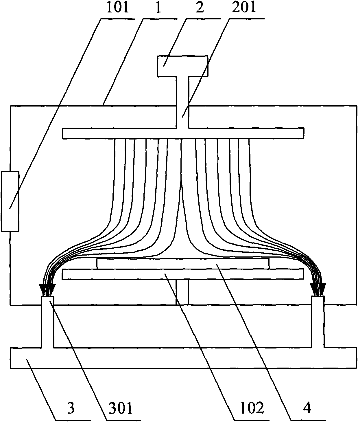 Device for dry etching