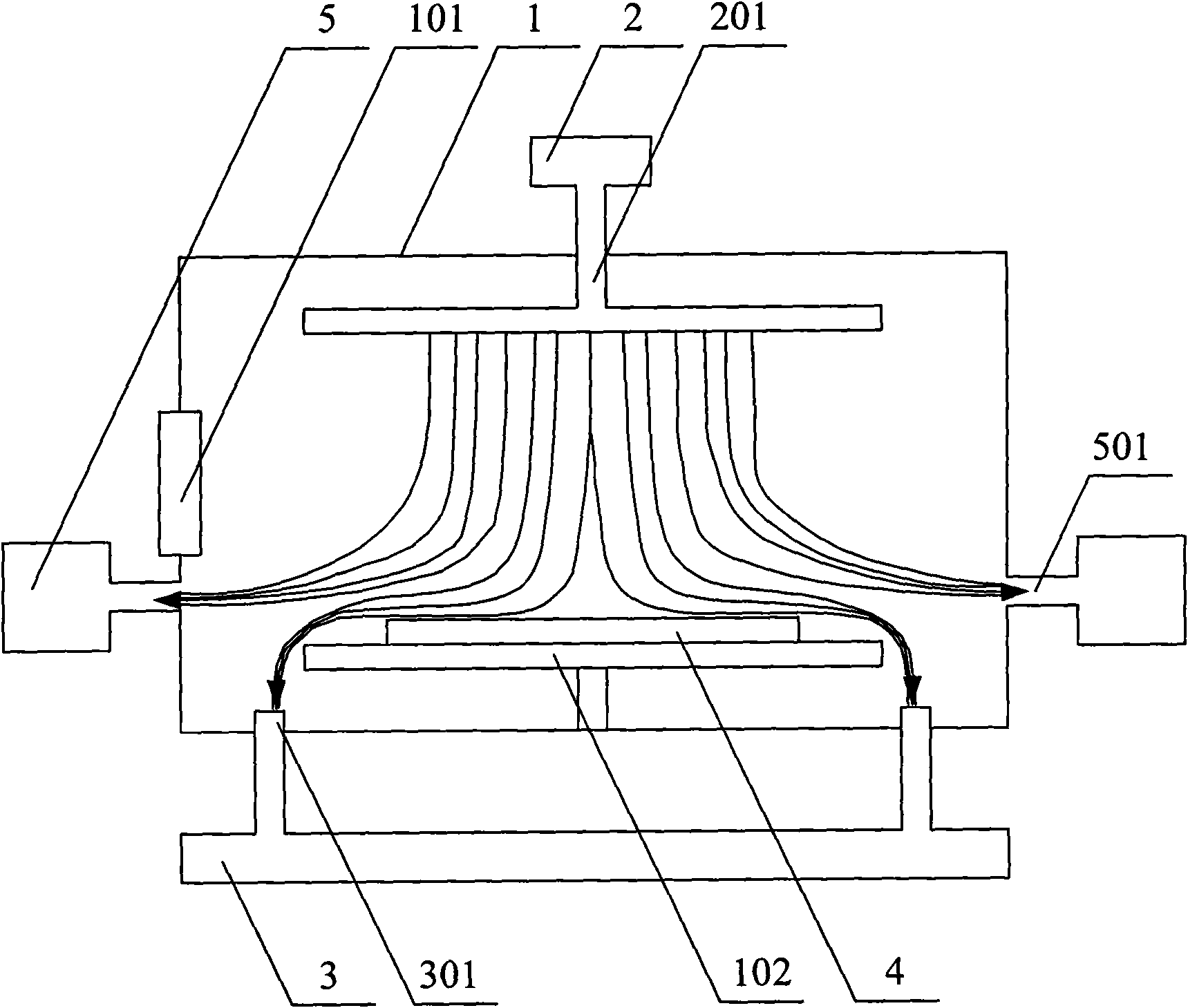 Device for dry etching