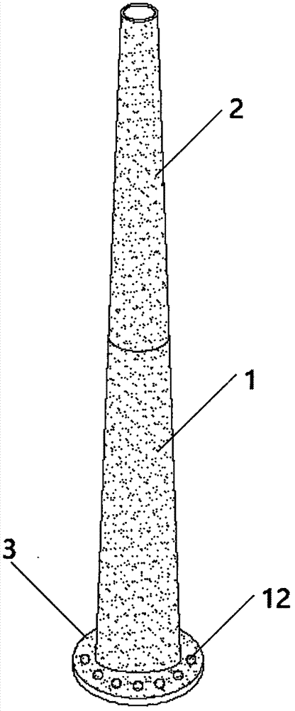 Smooth type spliced electrical pole