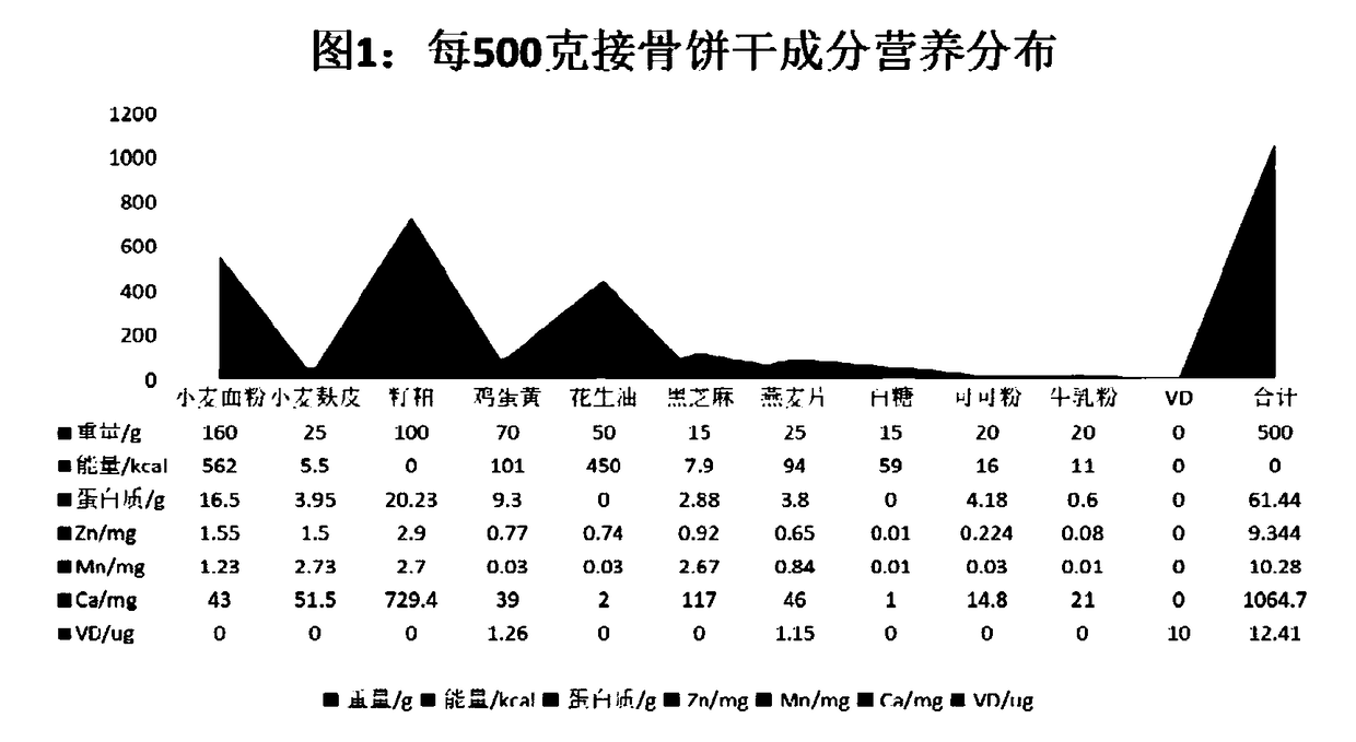 Sambucus williamsii seed meal biscuit for promoting fracture rehabilitation and preparation method thereof