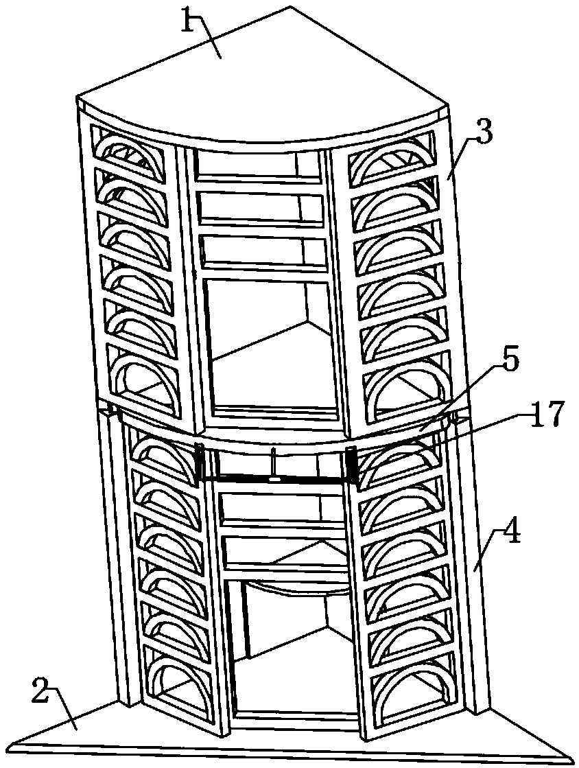 Expansion locking mechanism for an indoor safety angle