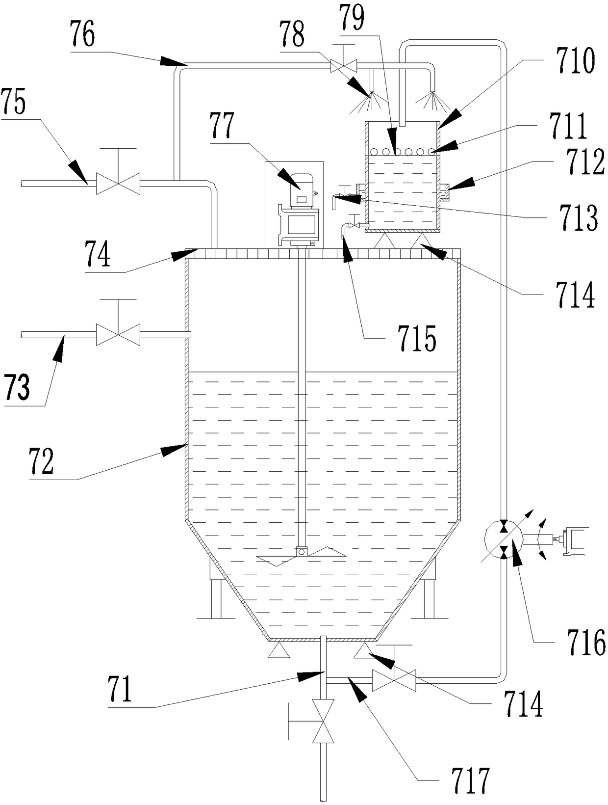 A waste recycling system and method for a concrete mixing plant