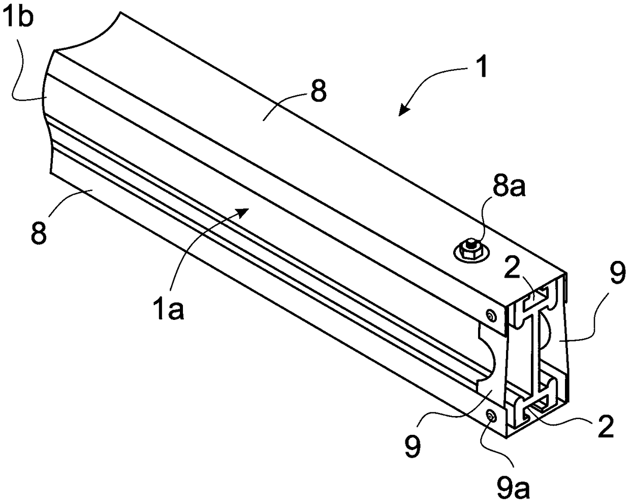 Arrangement in the door structure of an elevator