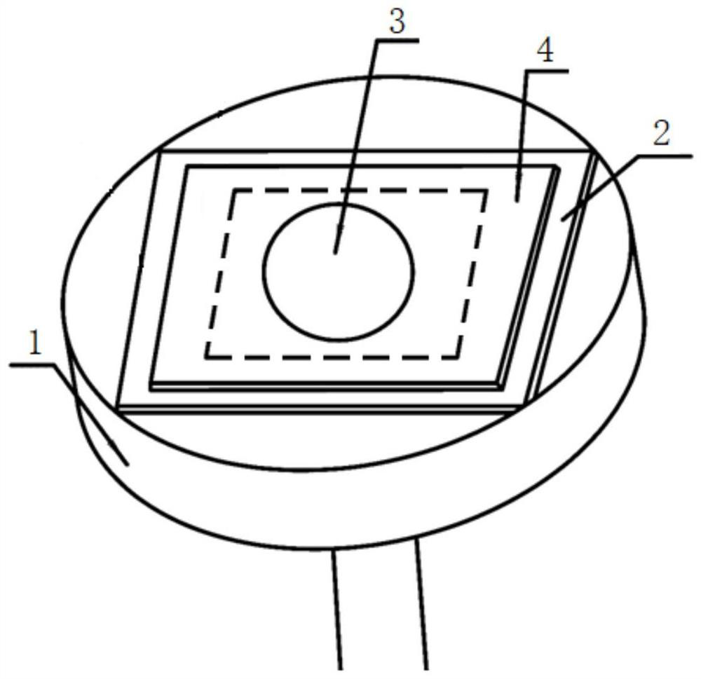 Positioning processing method for scanning electron microscope shooting of silicon-based negative electrode material