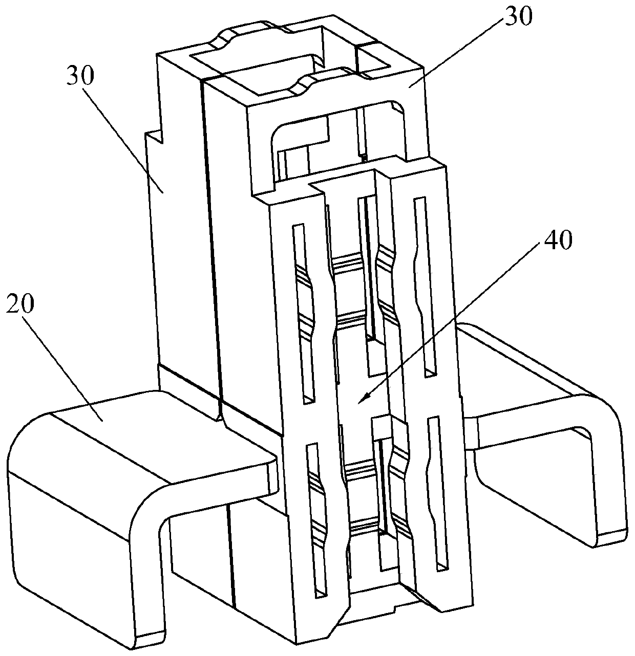 Flying rod sheet fixing seat, flying rod sheet fixing structure and cavity filter