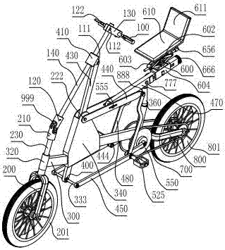 Hand-foot cooperative and chromium alloy oscillating bar driving bicycle