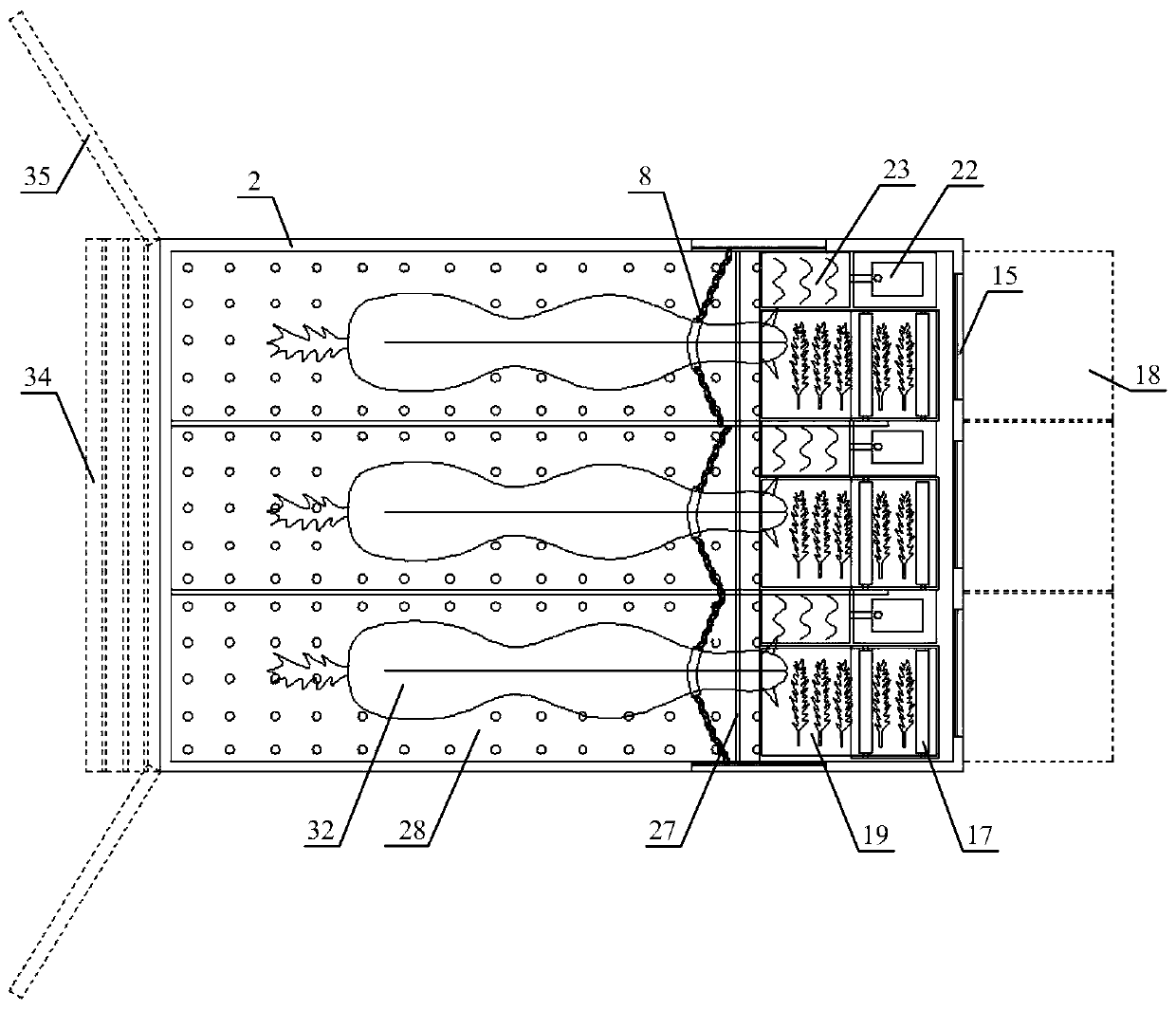 High-speed rail logistics animal transportation unit load device