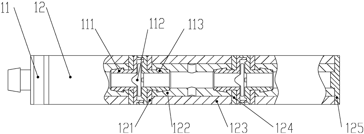 Sectional type pneumatic hemostatic device