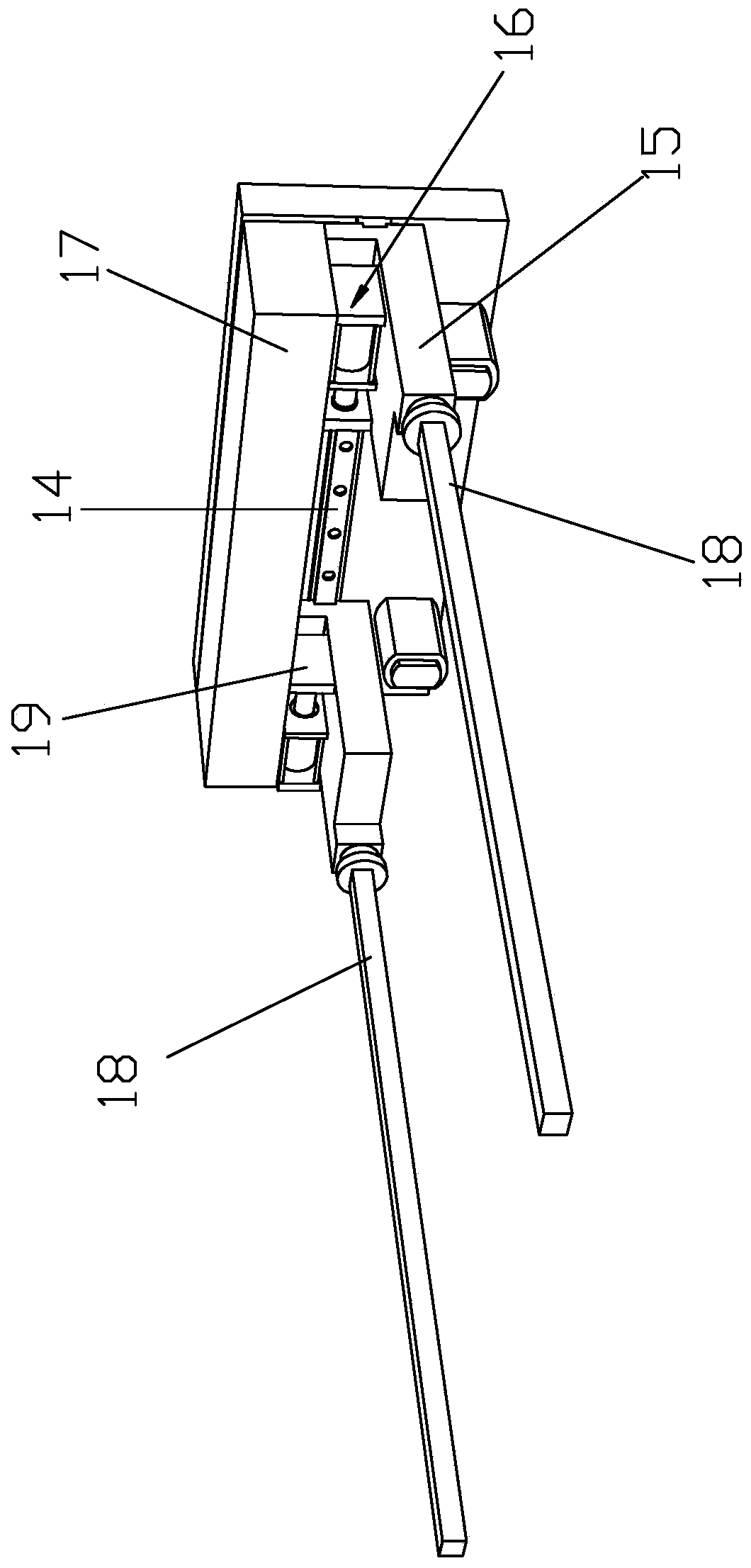 Splitting mechanism for cocoon cage tray disassembling machine