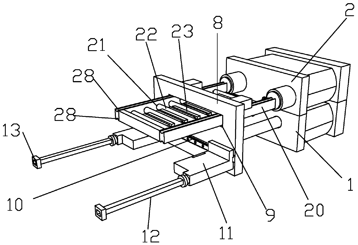 Splitting mechanism for cocoon cage tray disassembling machine