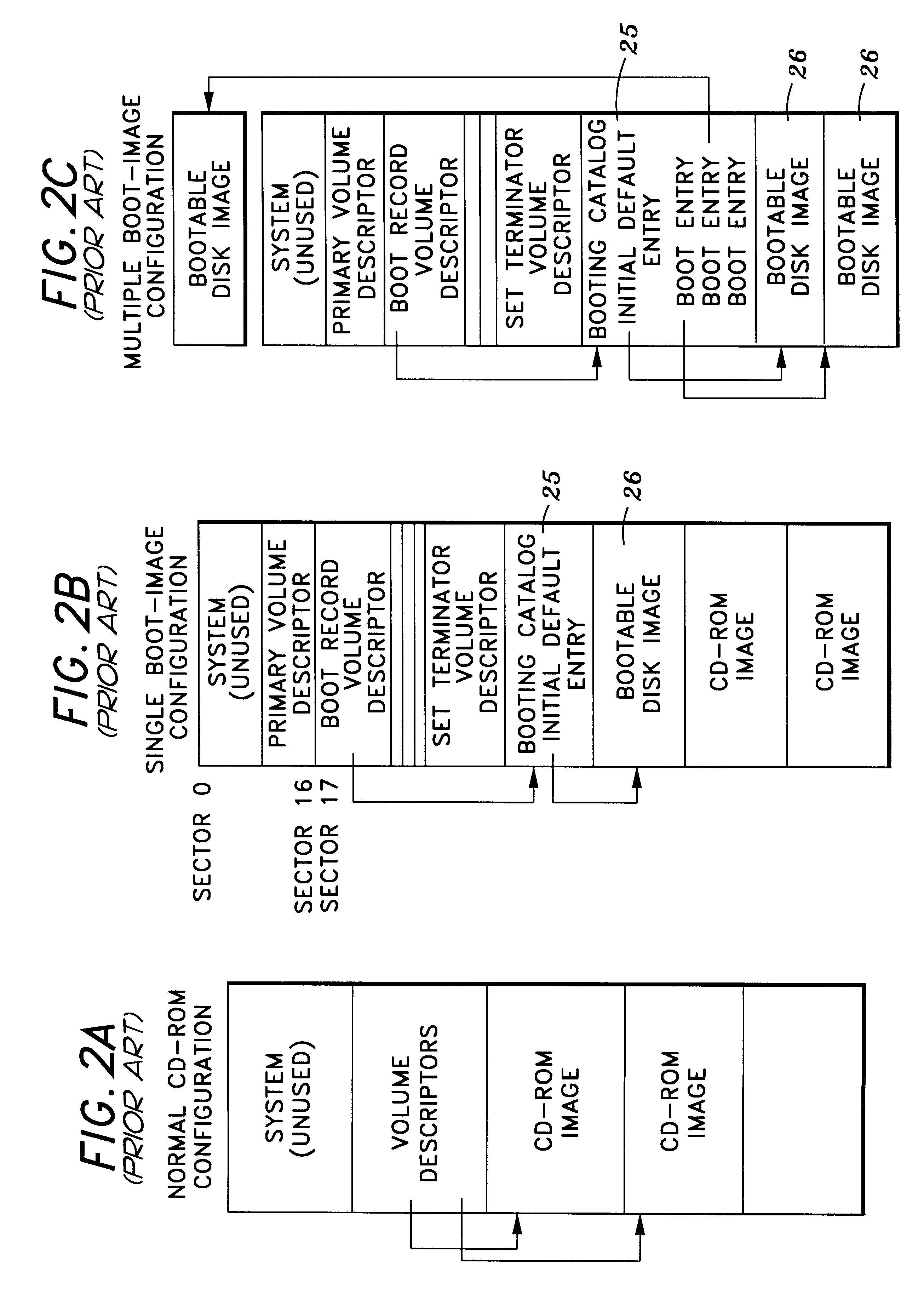 Method and device for booting a CD-ROM from a single disk image having multiple emulations