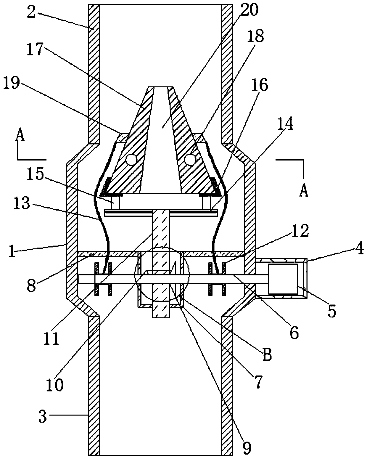 Flue gas guide device for desulfurizing column