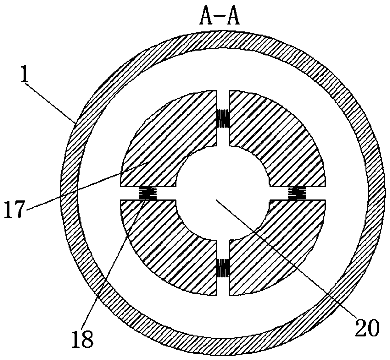 Flue gas guide device for desulfurizing column