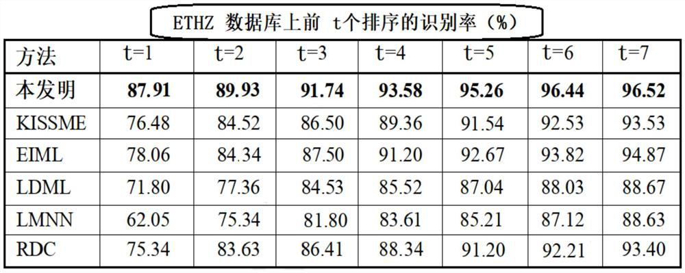 Feature sparse representation multi-dictionary pair learning pedestrian re-identification method