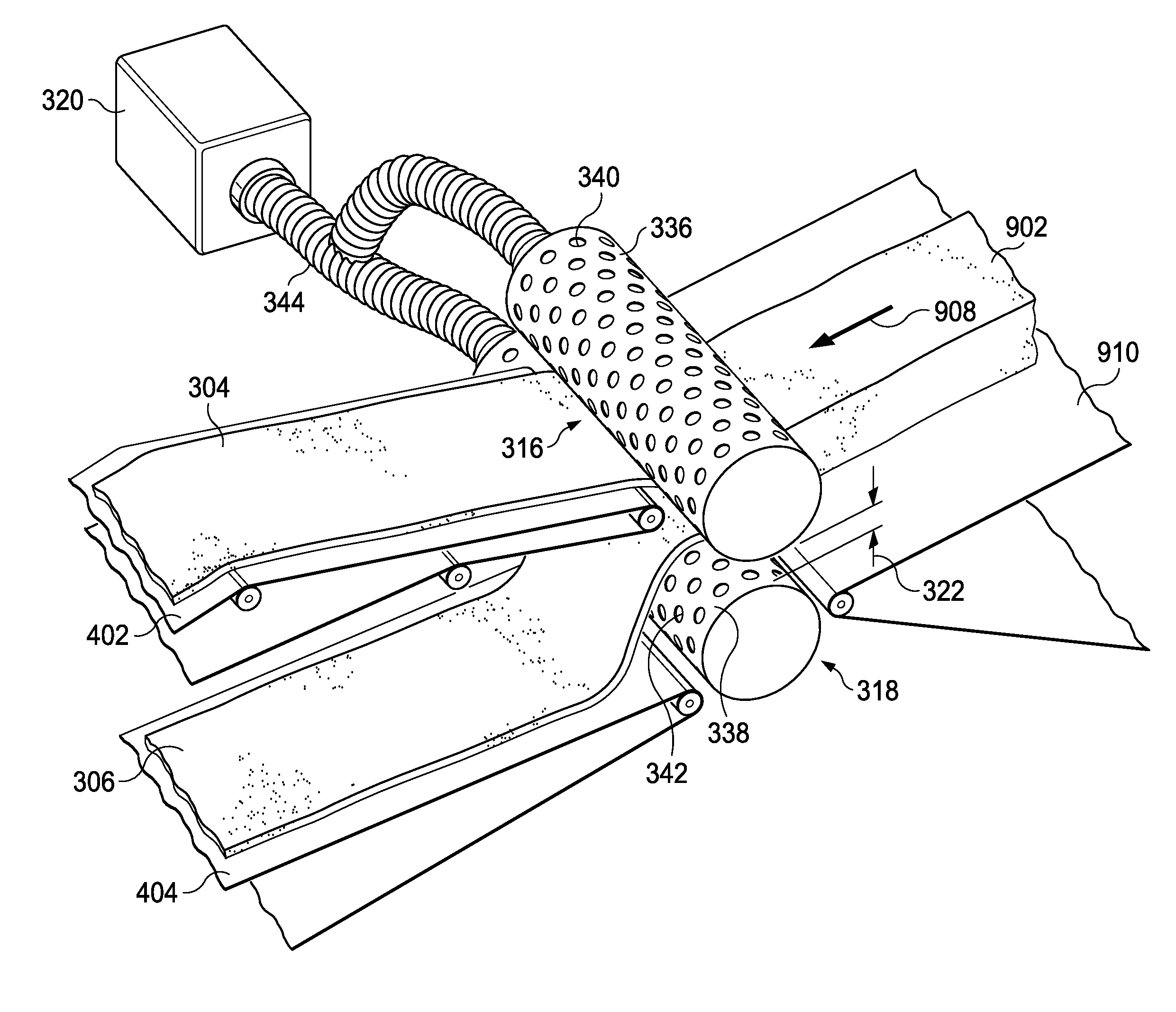 Continuous process and apparatus for making a pita chip