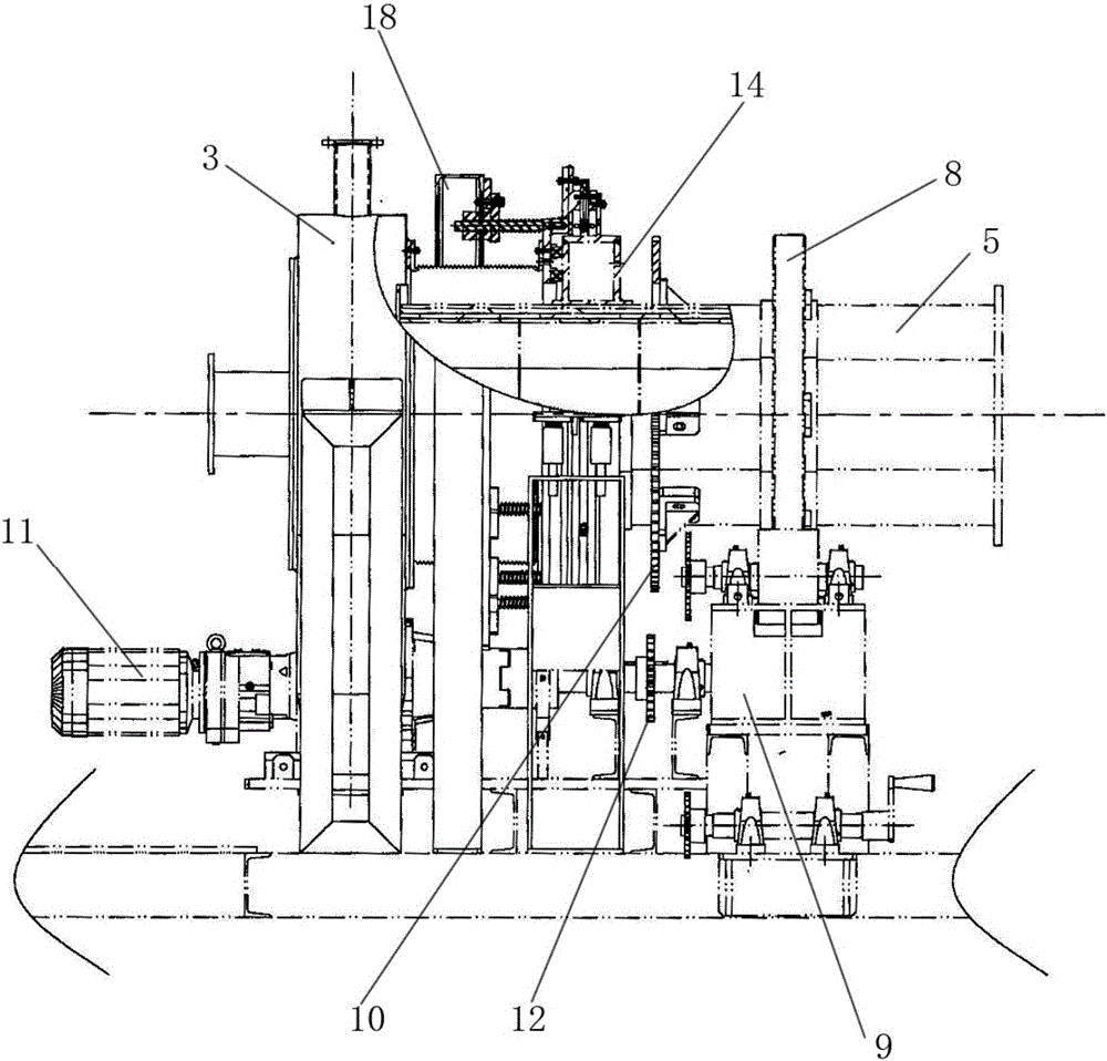 High-temperature atmosphere rotary kiln with lining pipe of hexagonal structure