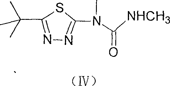 Method for preparing terbufos benzthiazuron