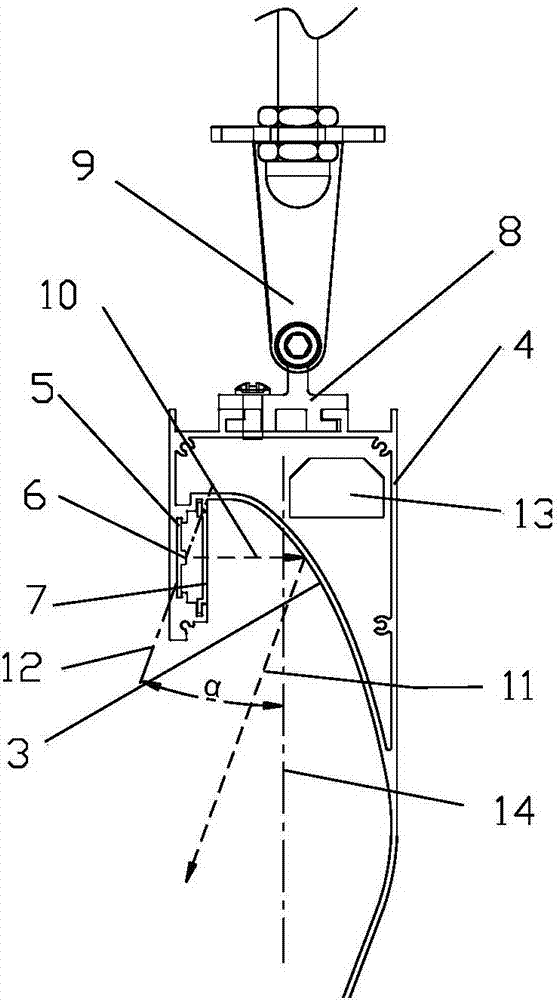 Integrated LED blackboard lamp