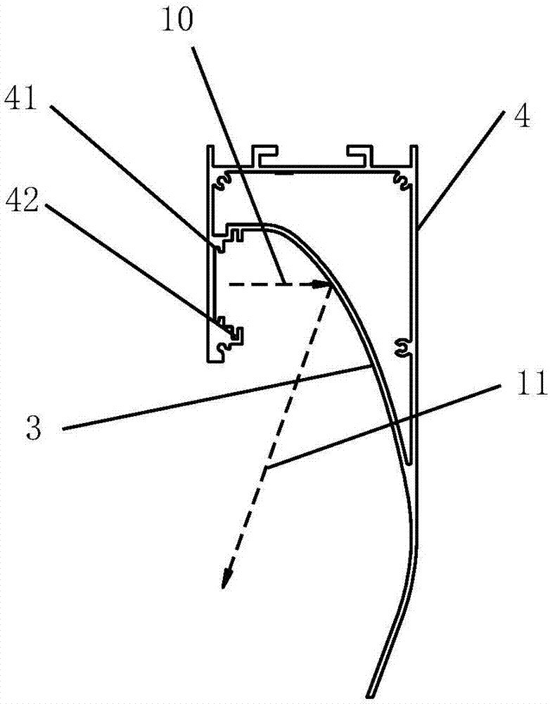 Integrated LED blackboard lamp