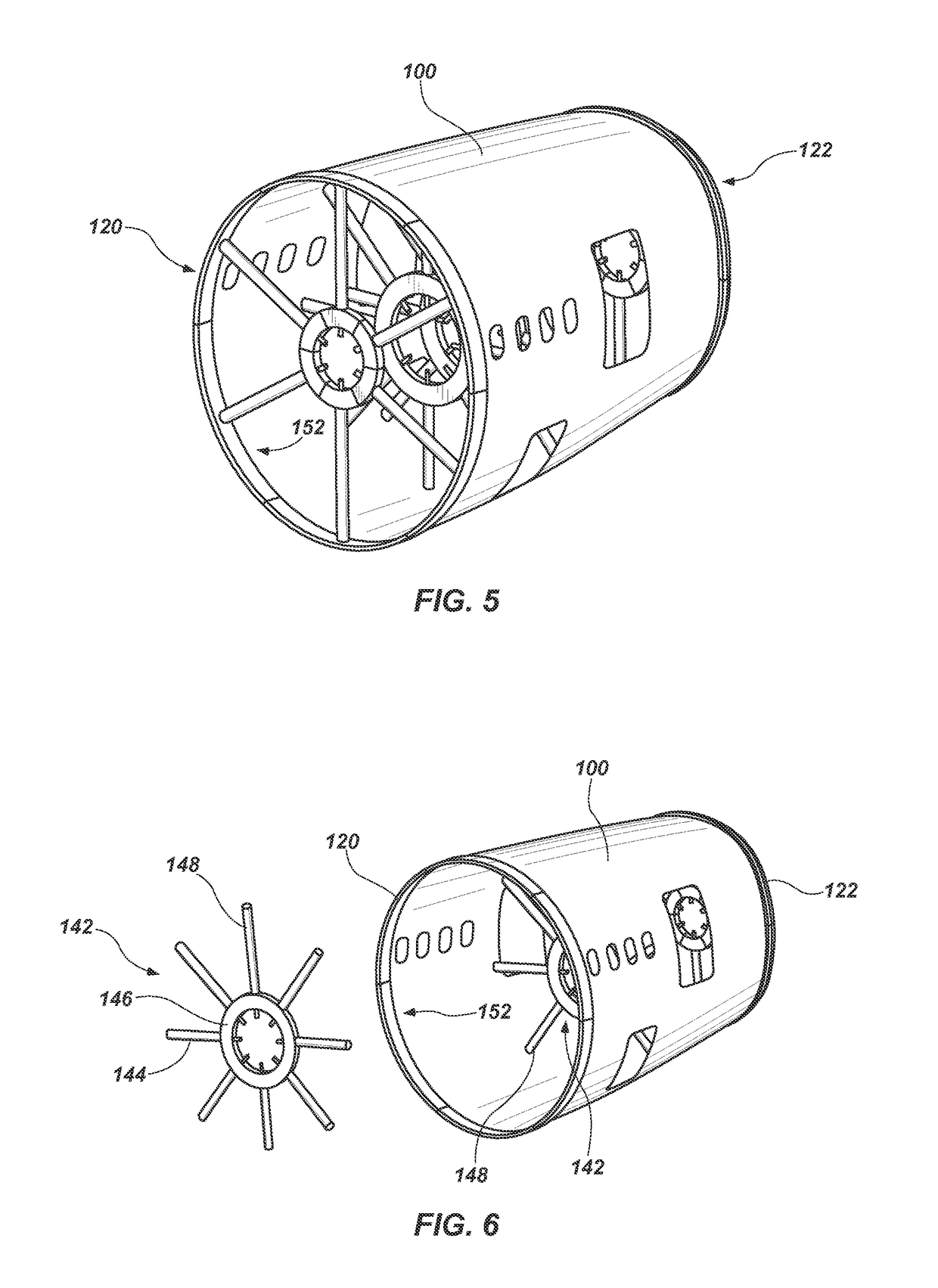 Edge stabilizing system and method for composite barrel segments