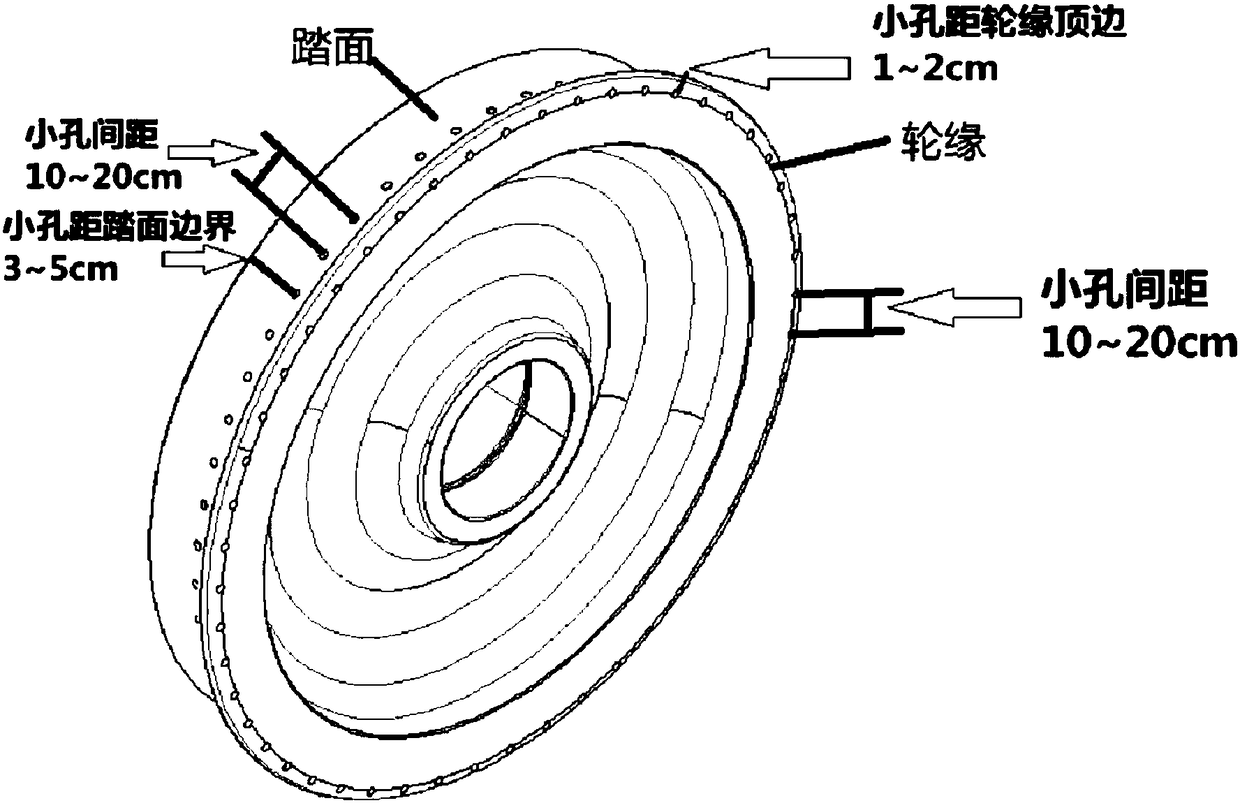 A rail vehicle wheel that damps and muffles noise