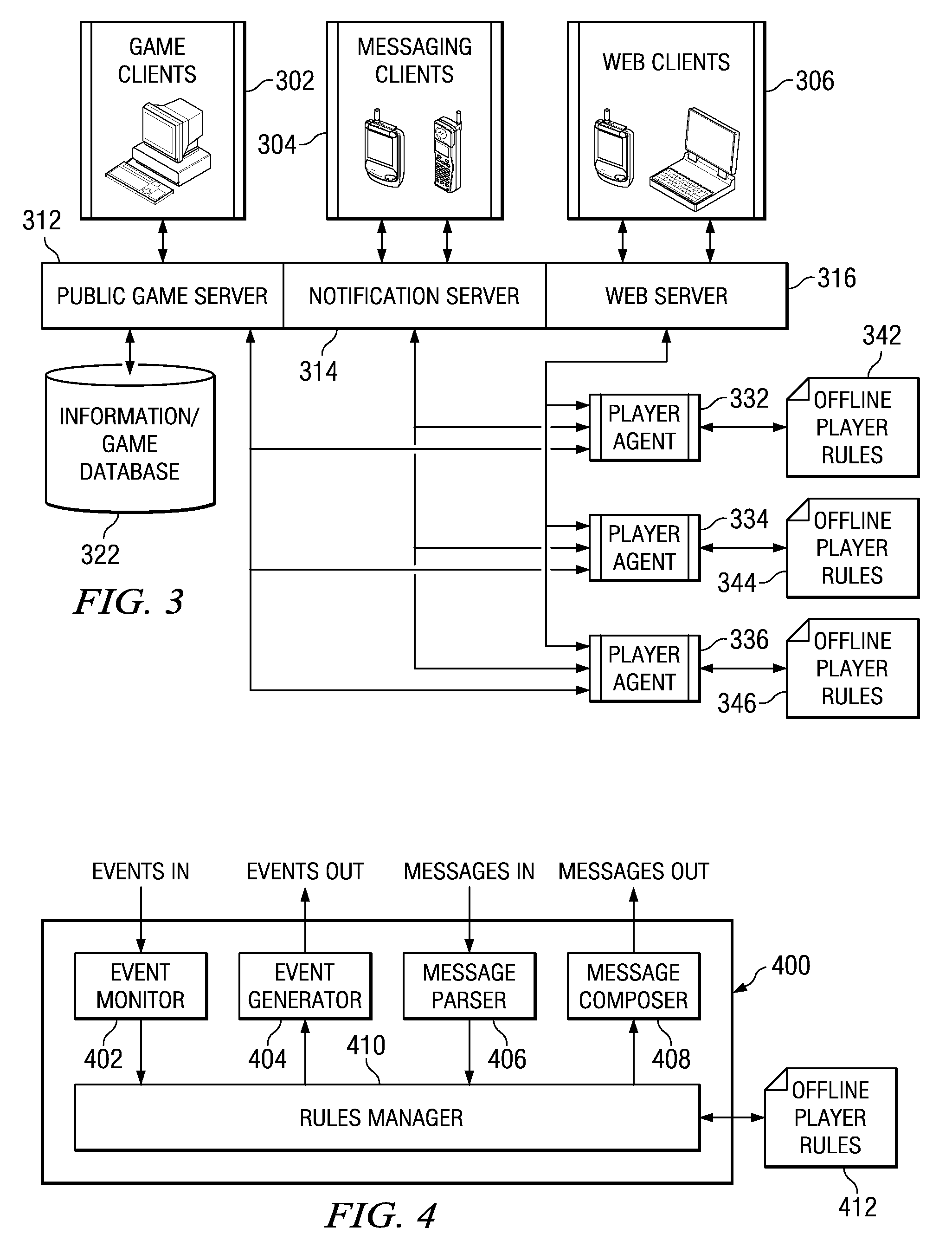 Wake-on-Event Game Client and Monitor for Persistent World Game Environment