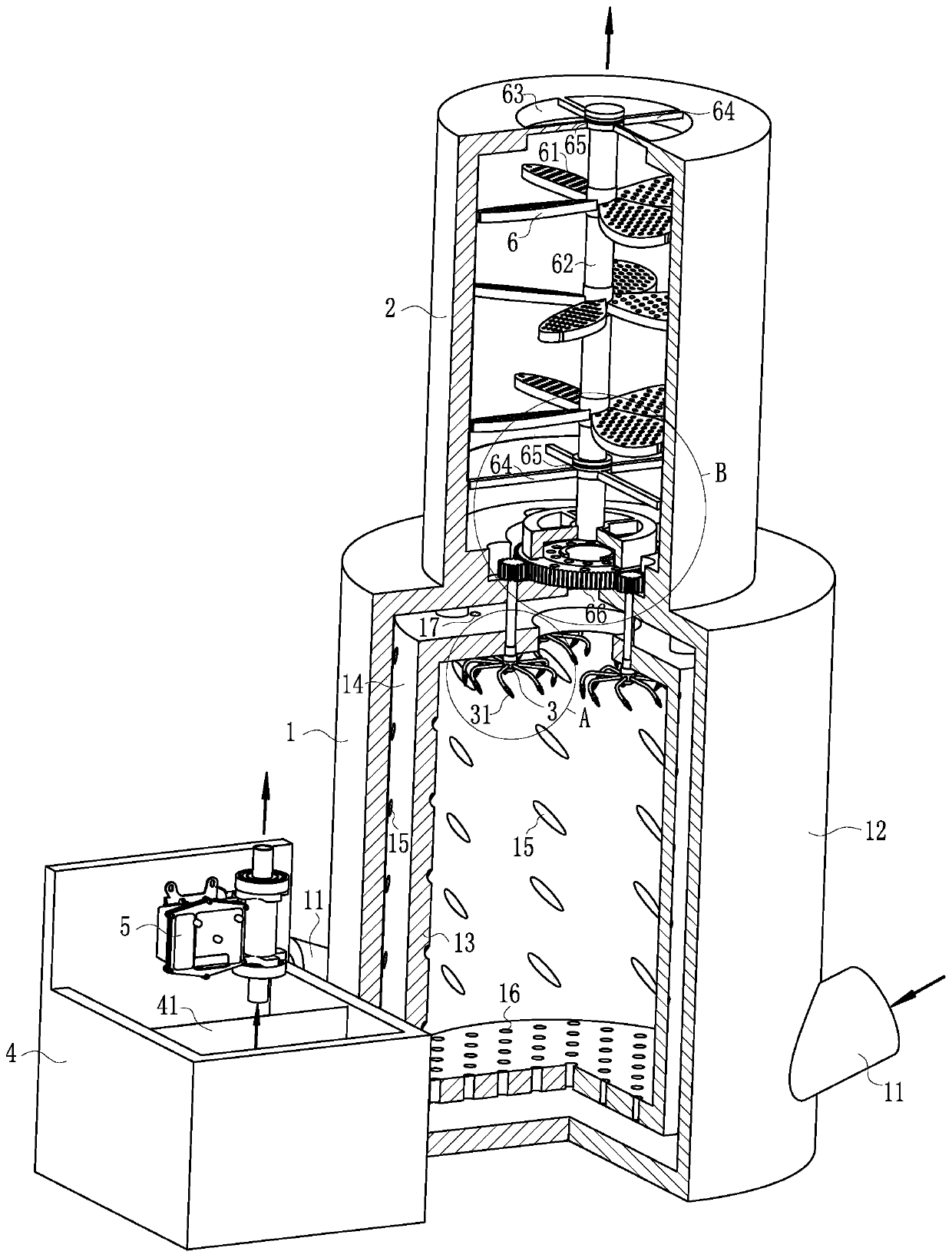 Dust processing device and processing method in cement clinker production