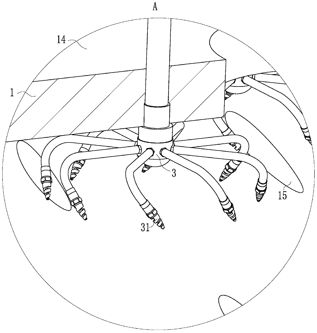 Dust processing device and processing method in cement clinker production