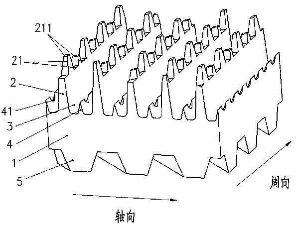 High-low fin reinforced condensation heat exchange tube