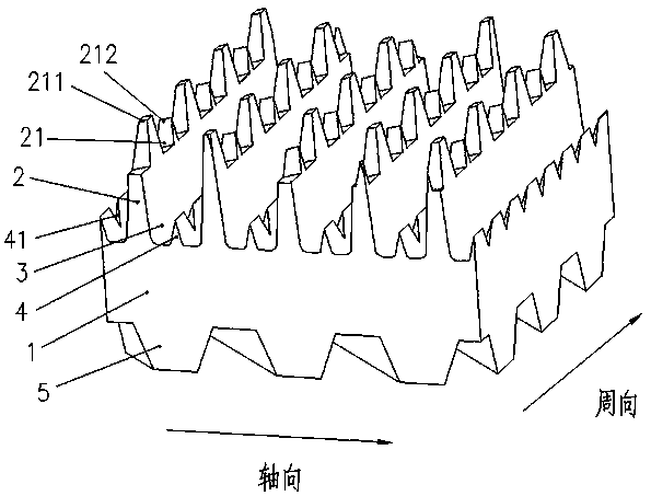 High-low fin reinforced condensation heat exchange tube