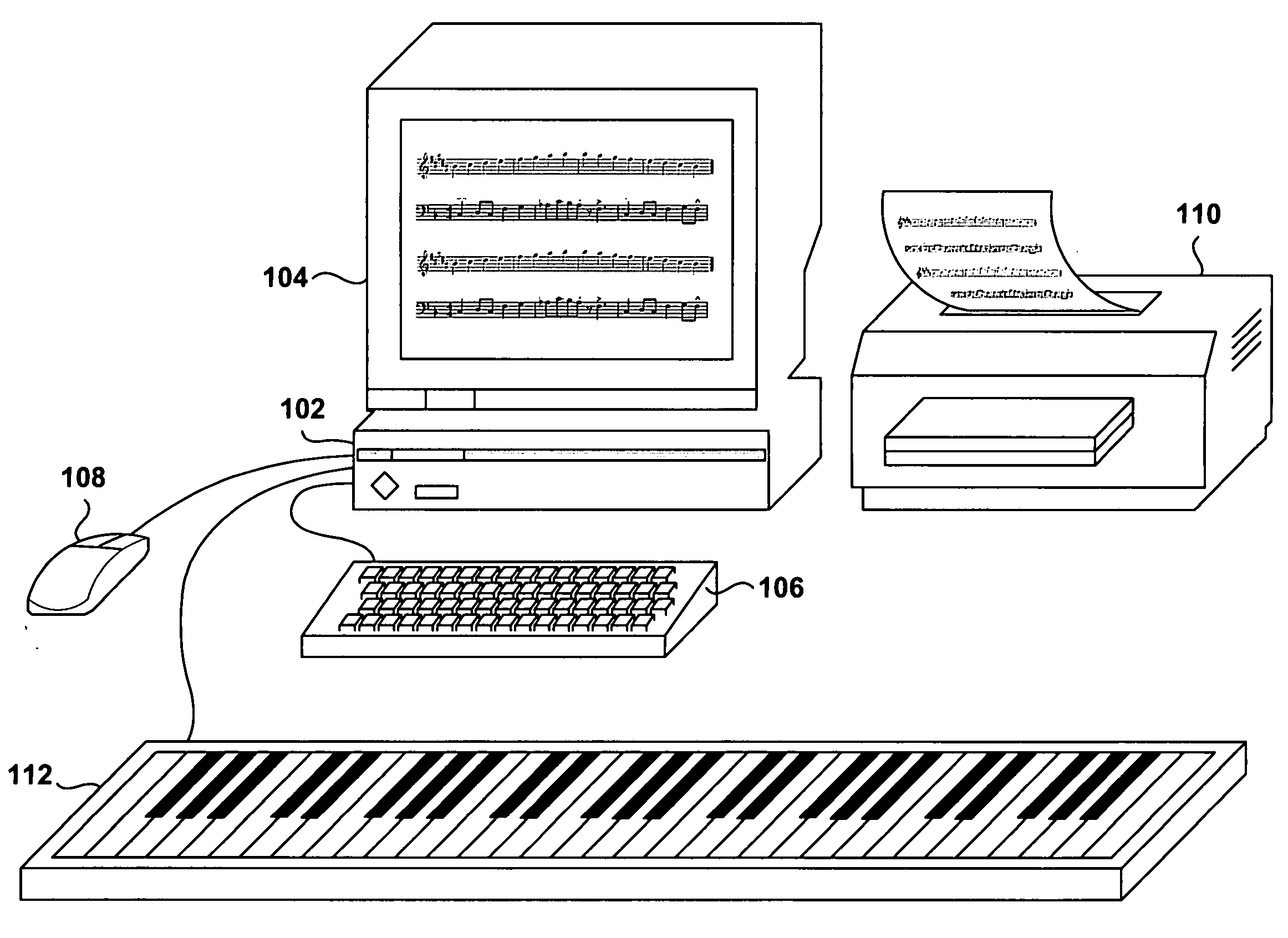 Method and system for generating musical variations directed to particular skill levels