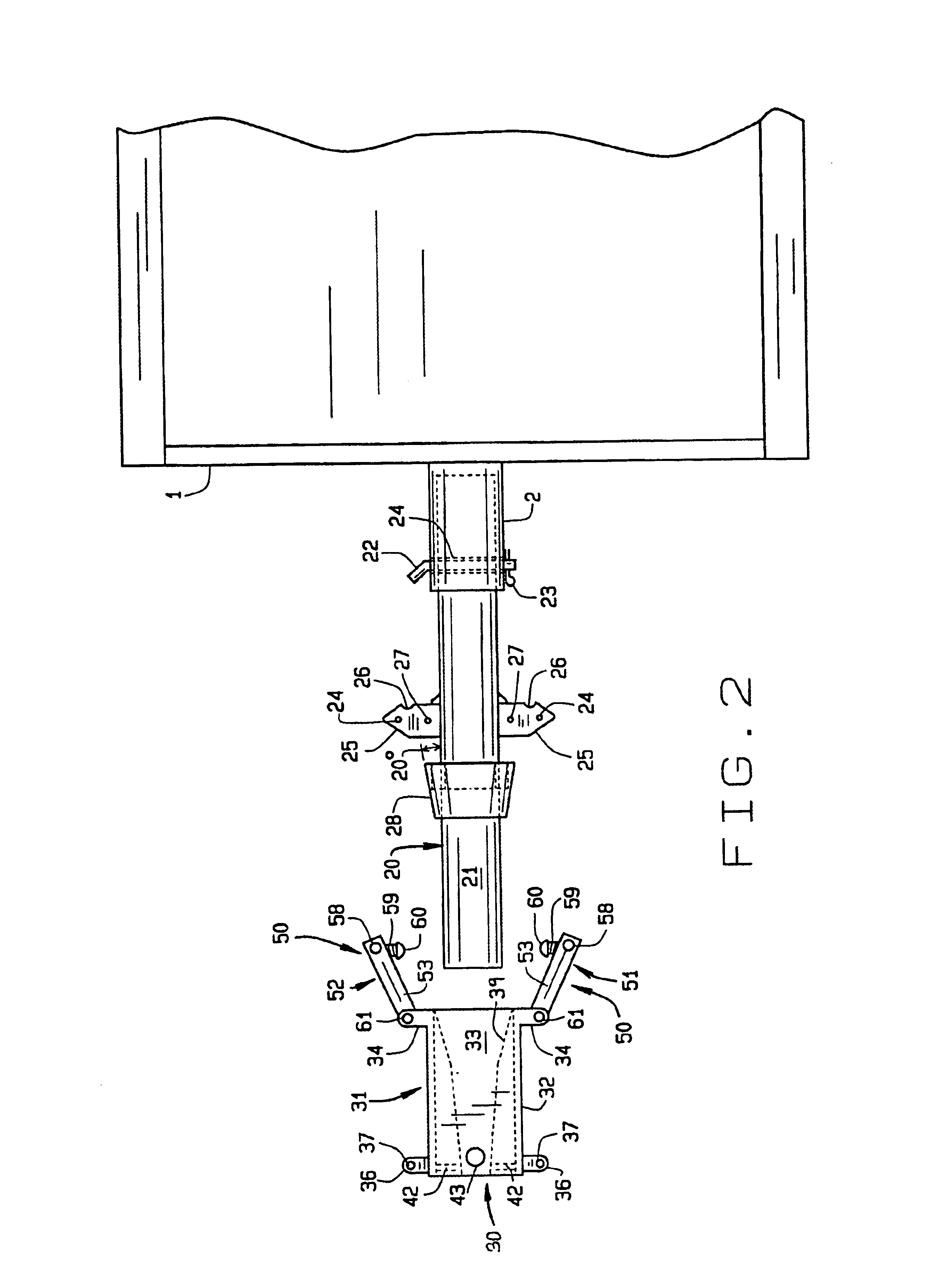 Trailer hitch with separated functions