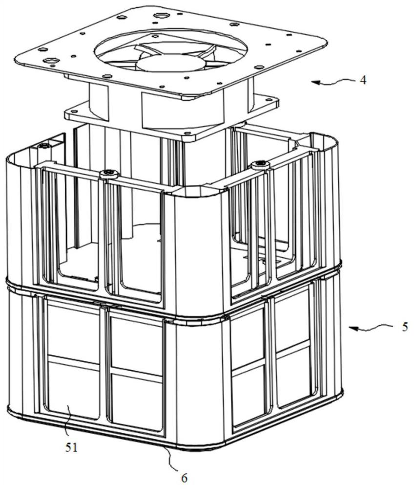 Ozone air disinfection structure and disinfection machine